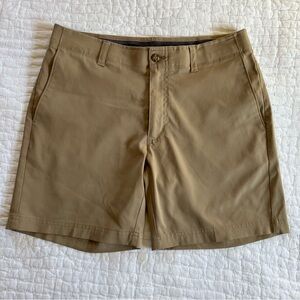 Men’s Tan Performance Golf Shorts 32x7 Chinchilla Stretch Lightweight Tech